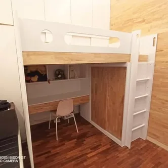 Loft bed with workstation