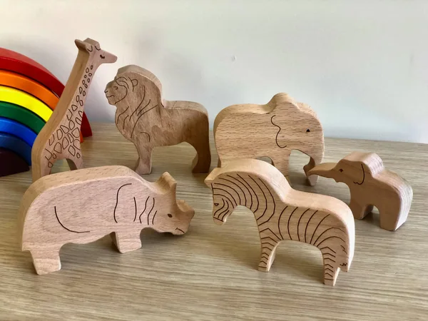 Wooden animal toys